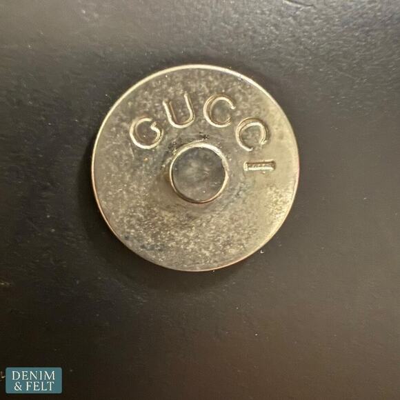 Gucci Vintage Black Smooth Leather Shoulder Bag/Purse 001 3063 G Logo Flap - Picture 16 of 16